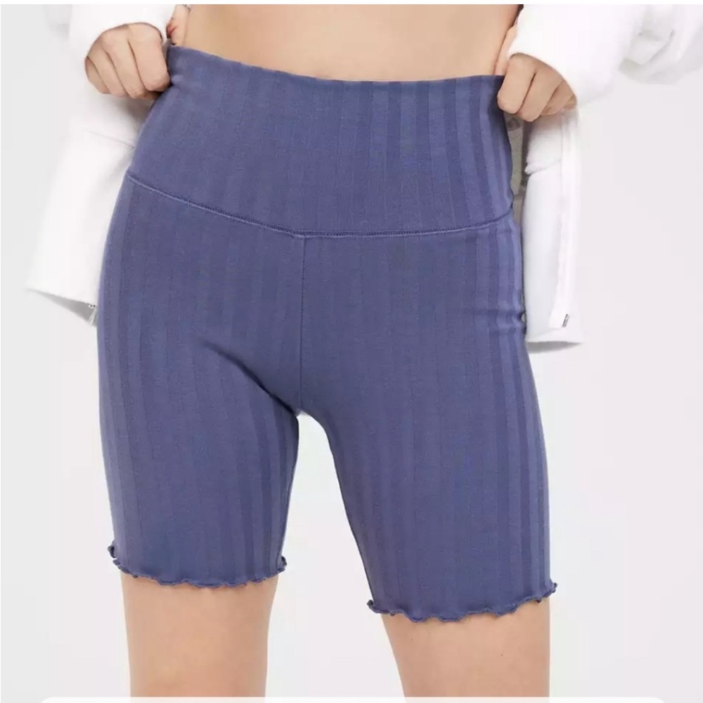 NWOT Aerie OFFLINE OG Groove High-Waisted Blue 7” Inseam Bike Shorts